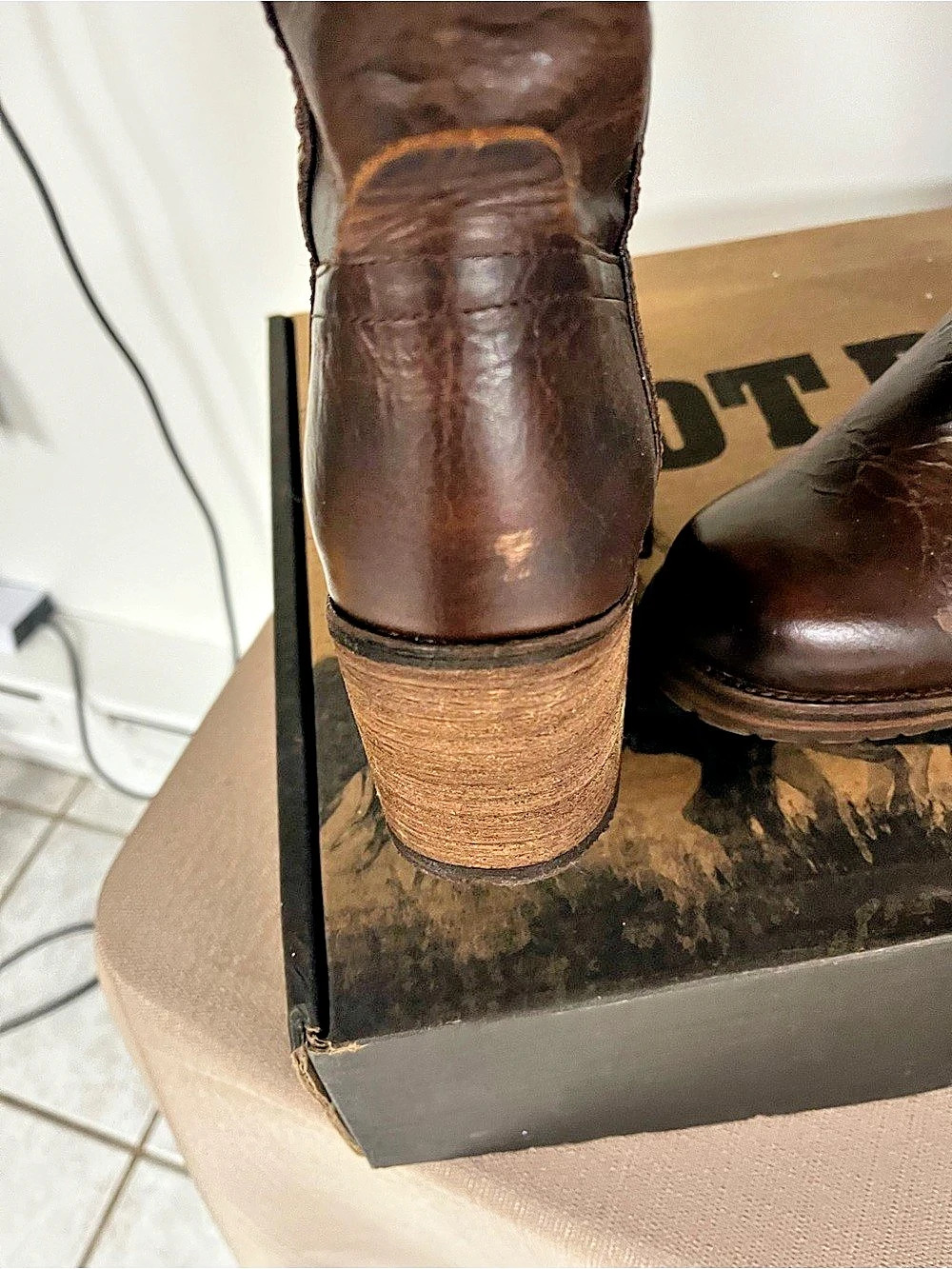 Cleo + Wolf Leather Heeled Boots Brown US 8.5 - Picture 9 of 11